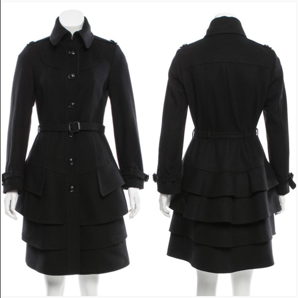 burberry tiered hem trench coat